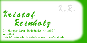 kristof reinholz business card